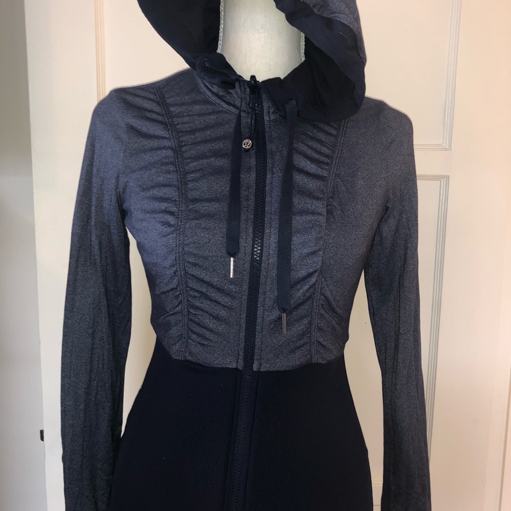 Navy blue reversible jacket